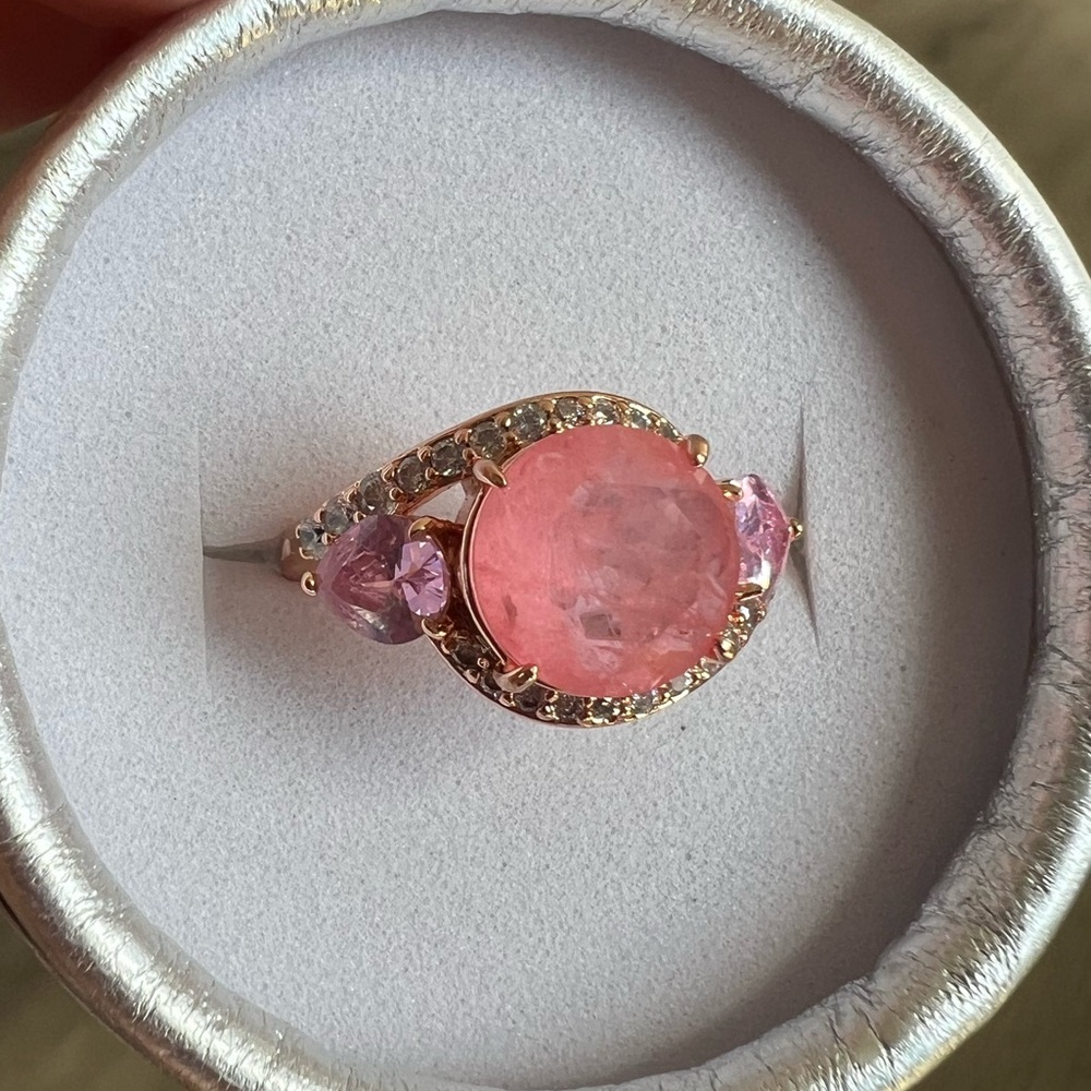BP rose quartz rose gold ring 7 She's a jewel